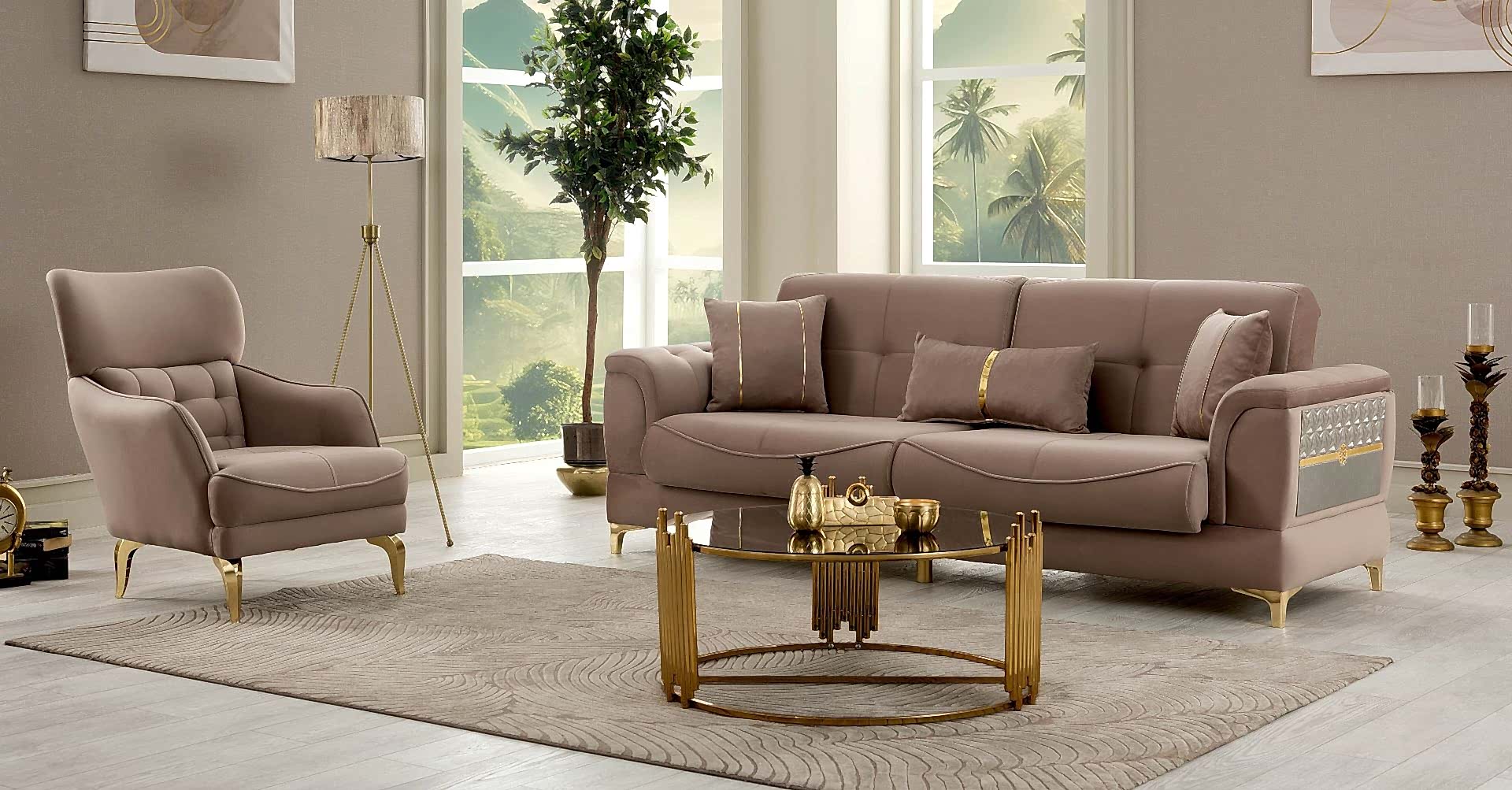 Lisa Kahve Maksi Takım